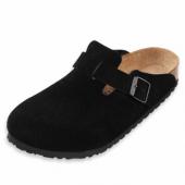 Birkenstock Shoes - Boston - Soft Footbed - Black Suede, Narrow