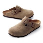 Birkenstock Shoes - Boston Soft - Taupe Suede